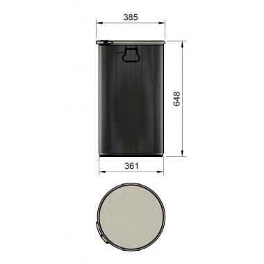 DUST COMMANDER 60Ld - 60 Liter Stahlfass