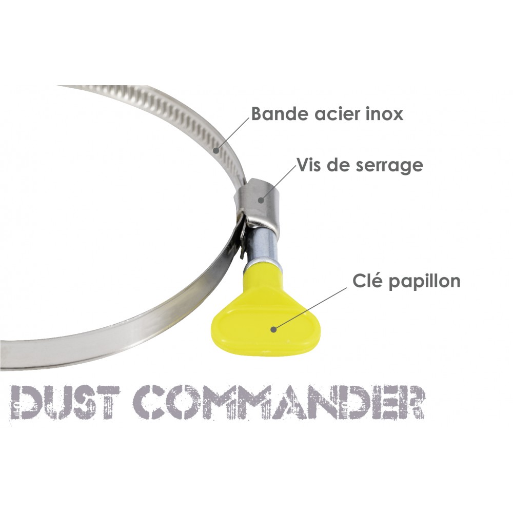 Collier de serrage de tuyau d'échappement, vis DIAM 61